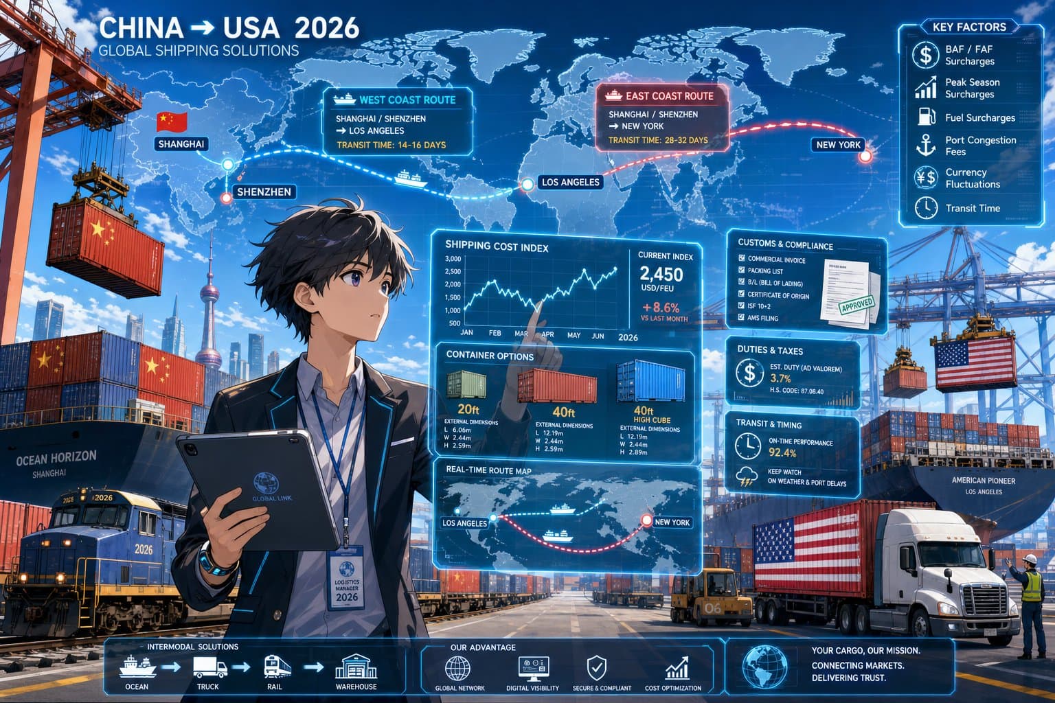 Container Shipping Costs China to USA: Complete 2026 Guide