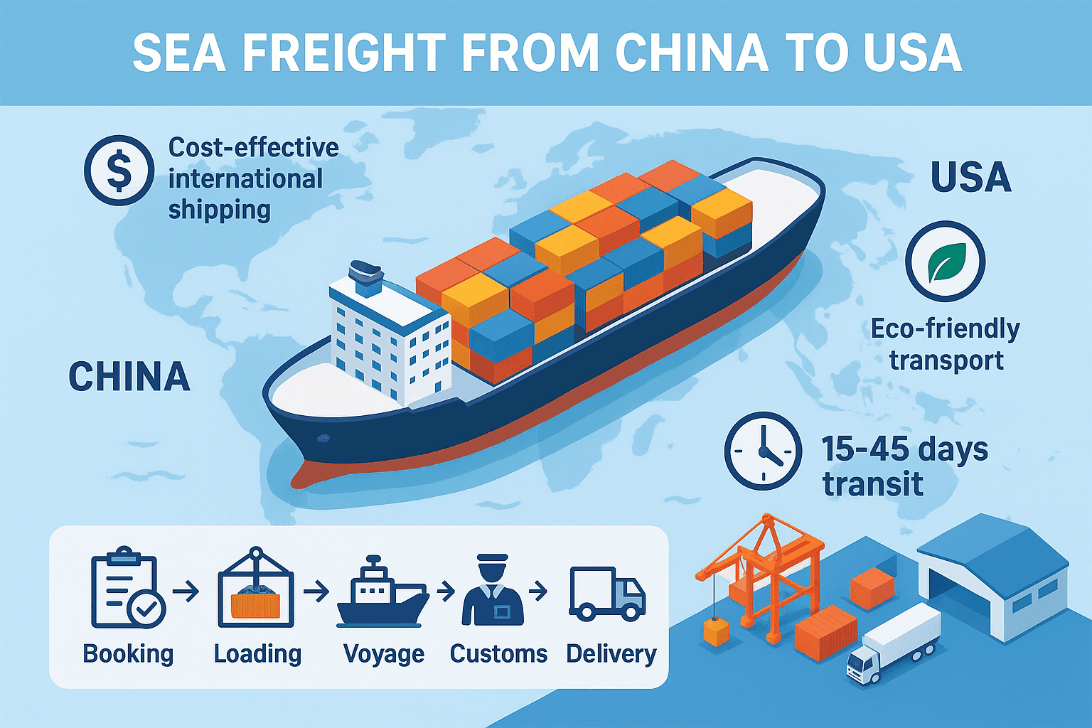 Sea Freight from China to USA: The Most Cost-Effective Shipping Method