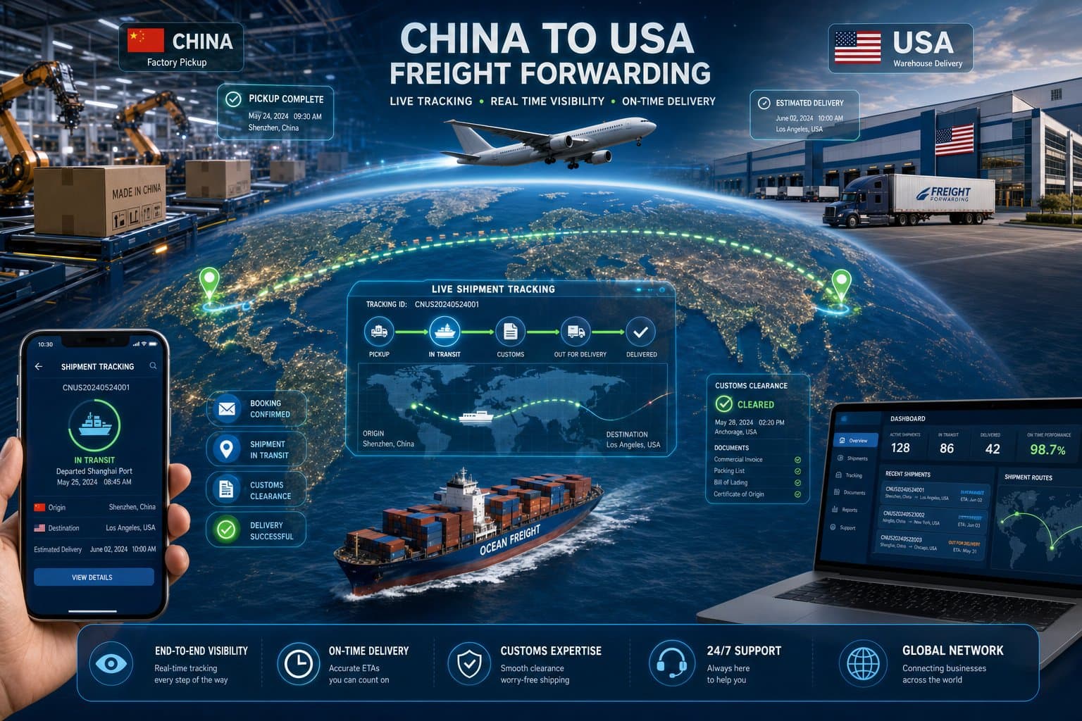 China to USA Freight Forwarder With Live Tracking: Solutions, Services, and Technology