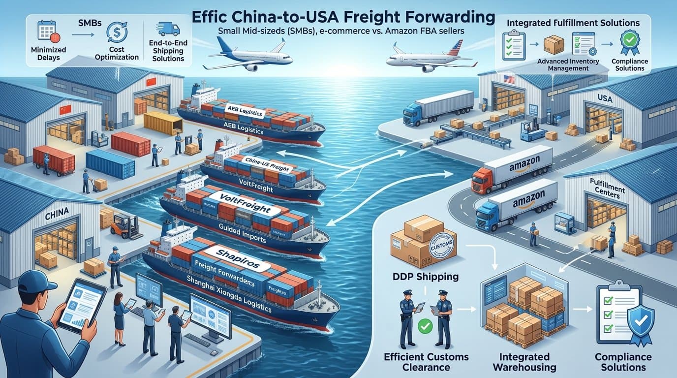 China to USA Freight Forwarding: Top 7 Forwarders for Small and Mid-Sized Businesses