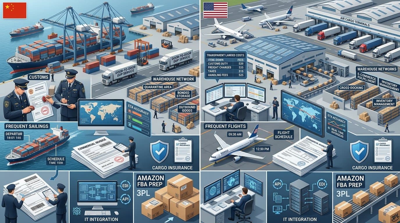 10 Factors in Comparing China to USA Forwarders: A Comprehensive Guide for International Shipping Decisions