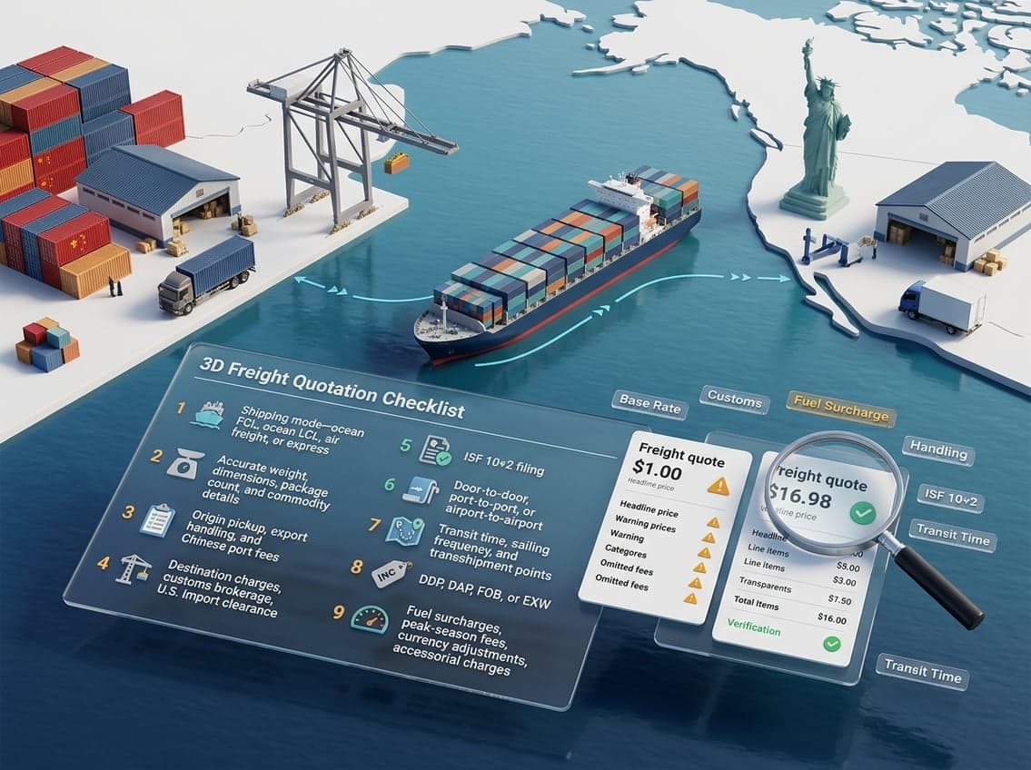 China to USA Freight Forwarders: 9 Quote Checks Before You Ship